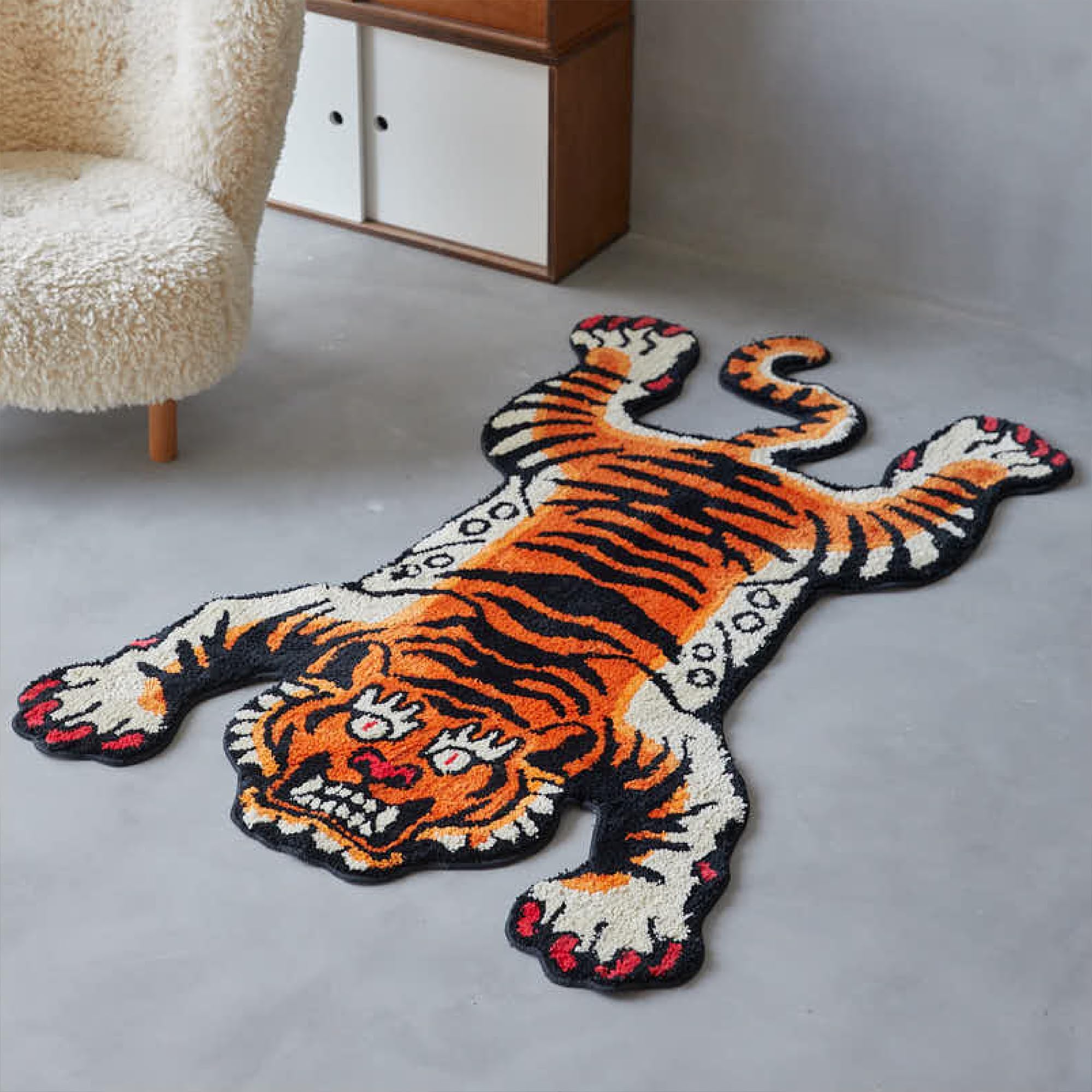 Stitchworn 1.5 x 1.0 m Tibetan Rug, High Pile, Oversized, Machine